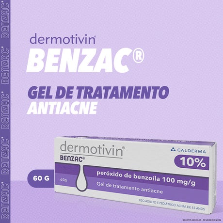 Dermotivin Benzac 10% Gel de Tratamento Antiacne